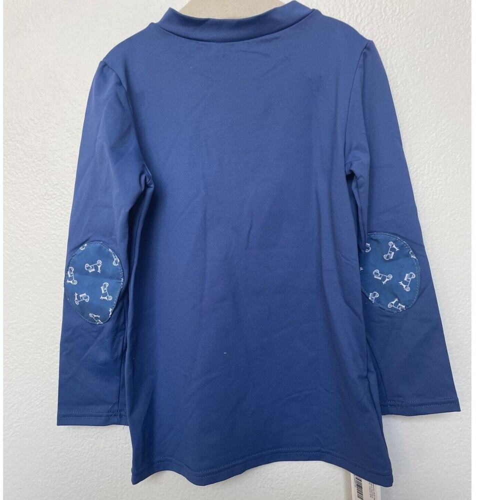 Vespa Rashguard Childrenchic Blue Long Sleeve Swim Top Size 8 NWT - Picture 2 of 6